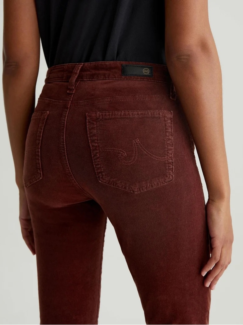 AG Jeans Mari Wide-Leg Corduroy Jeans in Dusty Rose